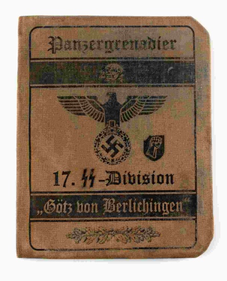 WWII GERMAN SS DIVISION ID BOOK BERLICHINGEN