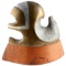 BRONZE ALUMINUM WOOD MID CENTURY MODERN SCULPTURE