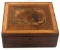 19TH CENTURY ANTIQUE WRITING SLOPE W INK WELL
