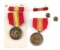 LOT OF 2 US NATIONAL DEFENSE MEDALS WITH BARS