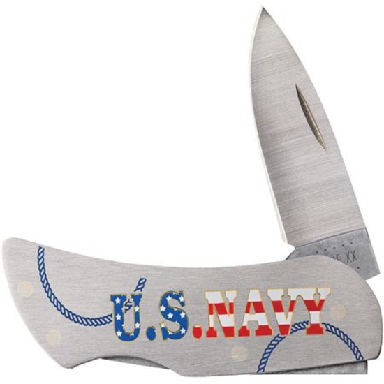 CASE US NAVY BRUSHED STEEL LOCKBACK KNIFE 17721