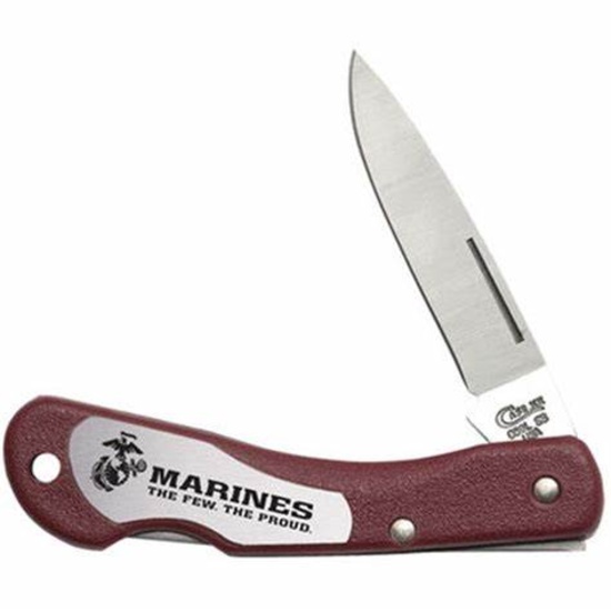 CASE USMC MINI BLACK HORN RED SYNTHETIC 13184