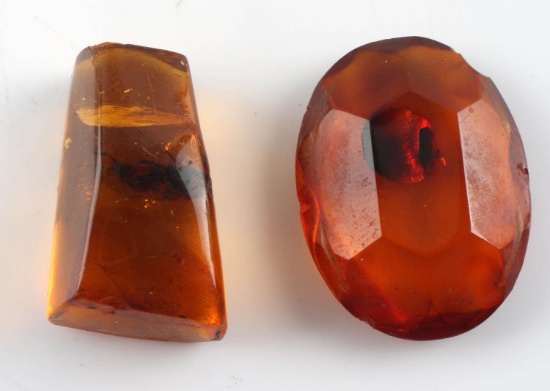 AMBER STONES WITH BUGS ENCASED LOT 1.6 TO 1.9 GRAM