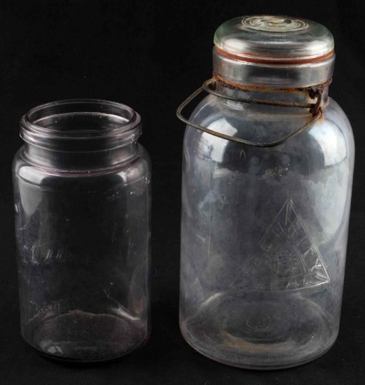 ANTIQUE SECURITY SEAL & KERR ECONOMY GLASS JARS