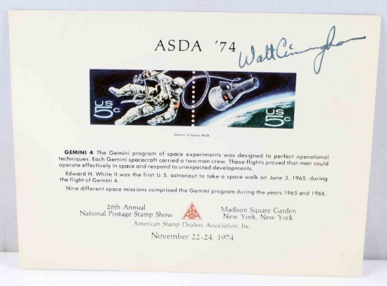 AUTOGRAPHED WALT CUNNINGHAM ASDA 1974 SPACE CARD