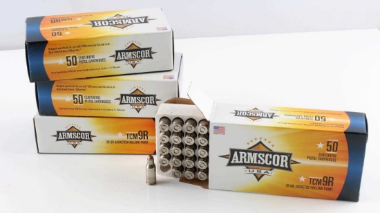 200 ROUNDS OF ARMSCOR TCM9R 39 GR AMMUNITION