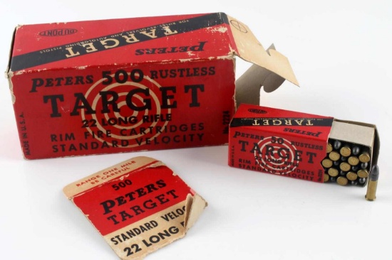 BOX 500 RDS PETERS RUSTLESS TARGET .22 LR AMMO