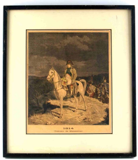 1814 NAPOLEON BONAPARTE MEISSONIER STEEL ETCHING