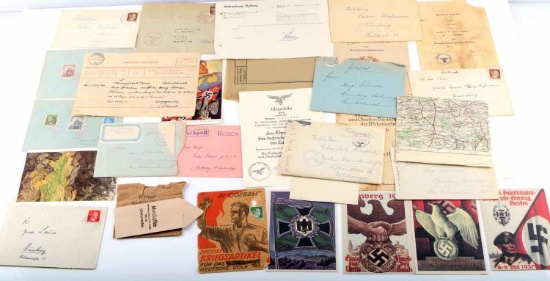WWII GERMAN LOT OF DOCUMENTS WEHRPASS CERT SS