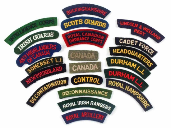 LOT OF 21 ASSORTED BRITISH CANADIAN IRISH ROCKER
