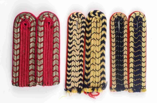 WWII GERMAN THIRD REICH 3 SETS OF SHOULDER BOARDS