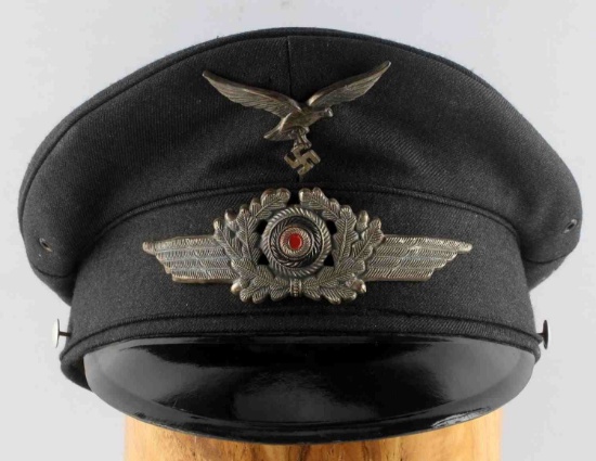 POST WWII GERMAN THIRD REICH LUFTWAFFE VISOR CAP