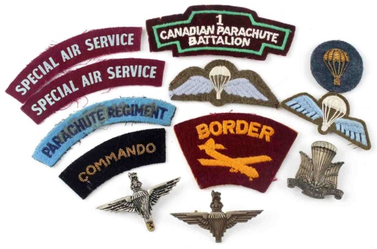 ASSORTED 12 WWII BRITISH PARATROOPER PATCH BADGE
