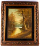 PHILLIP CANTRELL ORIGINAL VINTAGE FOREST PAINTING