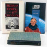 LOT OF 3 SPACE RELATED BOOKS 2 SIGNED BY AUTHORS