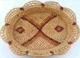 NATIVE AMERICAN WOVEN TRAY BASKET 17 INCHES