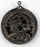 19TH CENTURY STERLING HARVARD HASTY PUDDING MEDAL