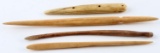 LOT OF 4 BONE AND WOOD NATIVE AMERICAN HAIRPINS