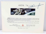 AUTOGRAPHED WALT CUNNINGHAM ASDA 1974 SPACE CARD