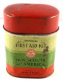 1930S BOY SCOUTS OFFICIAL FIRST AID KIT TIN CAN