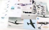 10 WWII BRITISH FLYING ACES SIGNED PHOTOS W COA