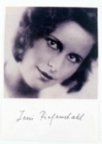 WWII GERMAN AUTOGRAPHED LENI RIEFENSTAHL PHOTO