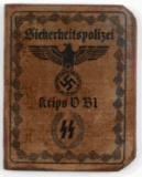 WWII GERMAN THIRD REICH SS POLICE AUSWEIS ID BOOK