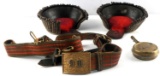 LOT 3 EPAULETTES PAIR AND DRESS BELT BUCKLE SWORD