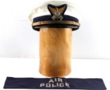 2 U.S. AIR POLICE COAST GUARD UNIFORM DRESS CAP
