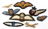 ASSORTED 8 BRITISH ROYAL AIR FORCE WING PATCH PINS