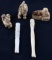 ANTIQUE ASIAN CARVED IVORY CHEROOT AND NETSUKES