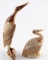 ANTIQUE MASTODON FOSSIL IVORY STORK BIRD FIGURES