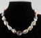 LARGE BAROQUE PEARL STERLING SILVER NECKLACE