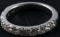 1 TCW DIAMOND AND 14K WHITE GOLD WEDDING RING