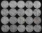 ROLL OF 20 CIRCULATED WALKING LIBERTY HALF DOLLARS