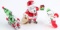 3 SWAROVSKI XMAS ELF SANTA & TEDDY BEAR FIGURE LOT