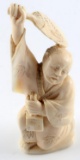 JAPANESE IVORY MEIJI PERIOD OKIMONO MALE FIGURAL