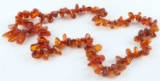 28 INCH NATURAL POLISHED AMBER NUGGET NECKLACE