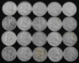 90% SILVER HALF DOLLAR COIN LOT $10 FACE VALUE