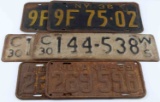 VINTAGE 1930 1936 & 1939 STATE LICENSE PLATE PAIRS