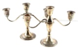 WATROUS STERLING SILVER TRIPLE SET CANDLE HOLDERS