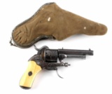 19TH CENTURY DEVISME 8MM PINFIRE REVOLVER W CASE