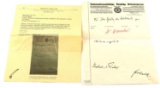 WWII NSDAP LETTER SIGNED BY HEINRICH HIMMLER