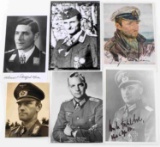 5 WWII GERMAN SIGNED PHOTOS KNIGHTS CROSS WINNERS