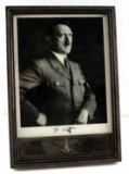 WWII SILVER ADOLF HITLER STATE PRESENTATION FRAME