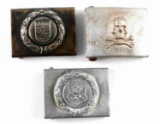 LOT OF 3 WWI AND WWII GERMAN BELT BUCKLES