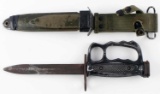 US VIETNAM M7 KNUCKLE KNIFE BAYONET W M8A1 SHEATH