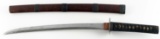 JAPANESE WAKIZASHI SWORD WITH RED SCABBARD