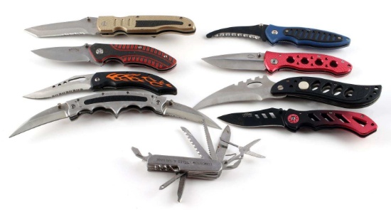 LOT OF 9 POCKET KNIFE FROM FROST CUTLERY