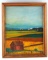 ANTIQUE AMERICAN FOLK OIL ART SIGNED CLADFELTER